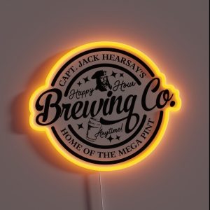 Captain Jack Hearsay S Brewing Company Home Of The Mega Pint RGB Neon Sign