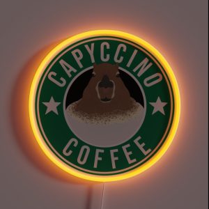 Capyccino Coffee RGB Neon Sign