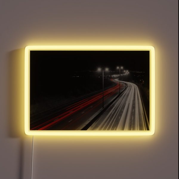 Car Light Trails RGB Neon Sign