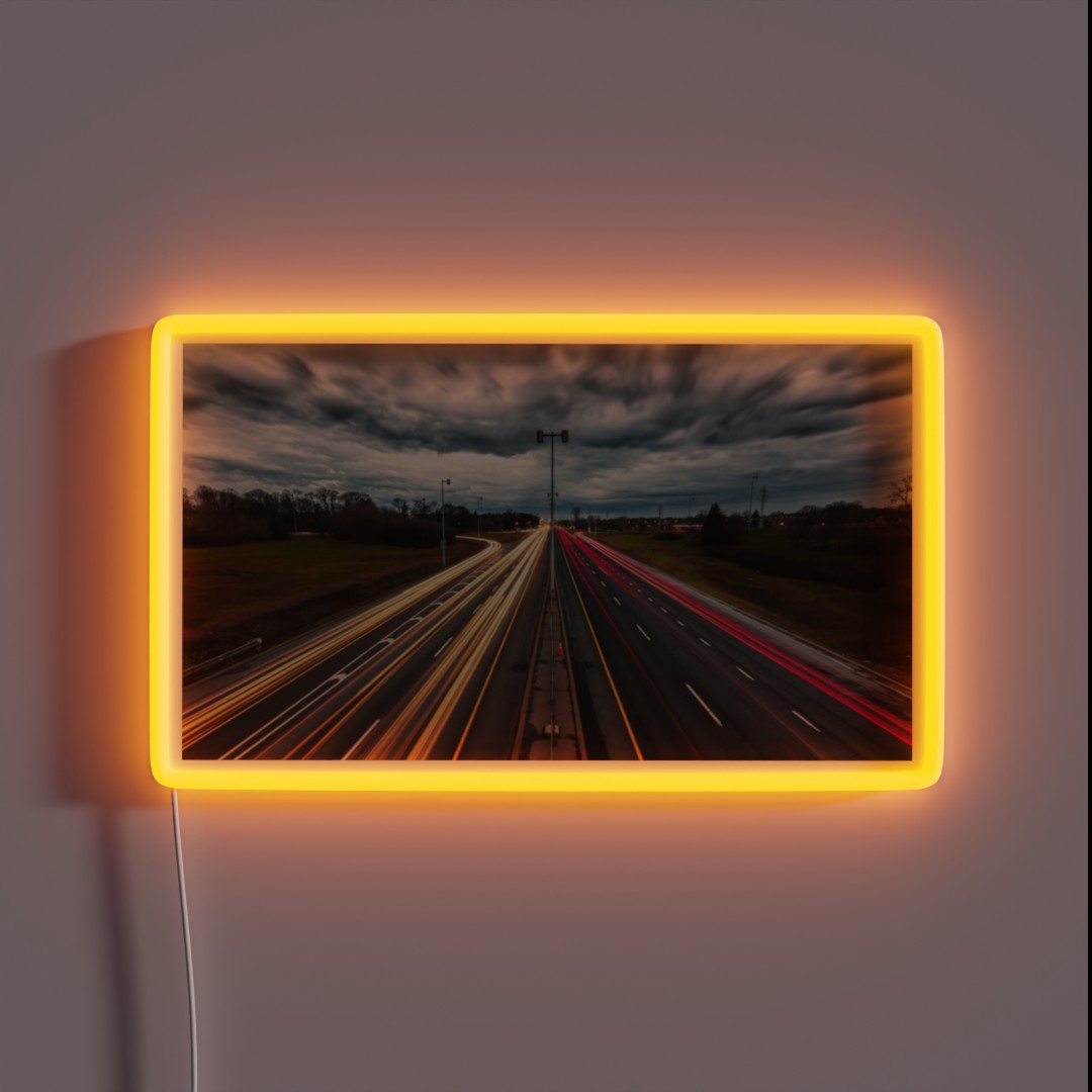 Car Light Trails RGB Neon Sign Car Light Trails RGB Neon Sign