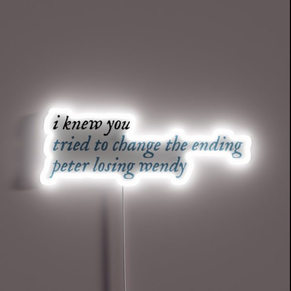 Cardigan Lyrics RGB Neon Sign