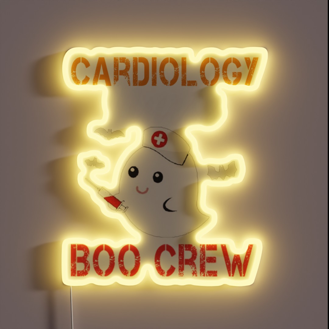 Cardiology Nurse Boo Crew RGB Neon Sign Cardiology Nurse Boo Crew RGB Neon Sign