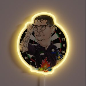 Caricatura Gary Anderson RGB Neon Sign