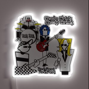 Cartoon Character Painitng So Cute Music Band Love Rock RGB Neon Sign