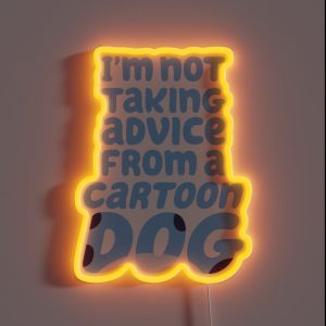 Cartoon Dog RGB Neon Sign