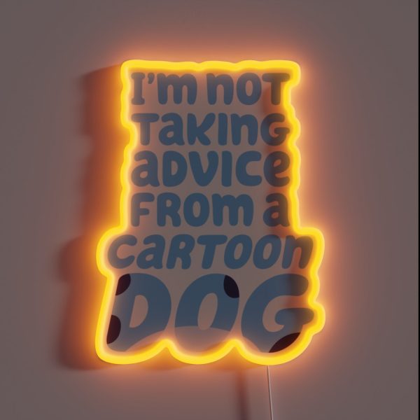 Cartoon Dog RGB Neon Sign