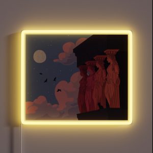 Caryatids At Dusk RGB Neon Sign