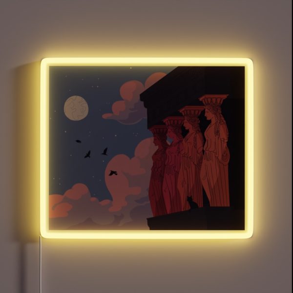 Caryatids At Dusk RGB Neon Sign