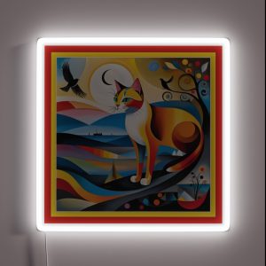 Cat Art RGB Neon Sign