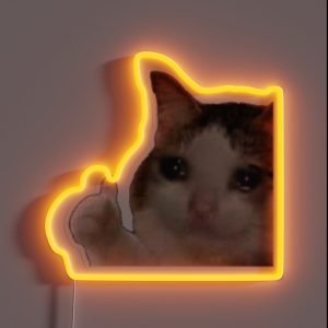 Cat Crying Meme RGB Neon Sign Cat Crying Meme RGB Neon Sign