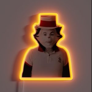 Cat In The Hat Guilty Face RGB Neon Sign Cat In The Hat Guilty Face RGB Neon Sign