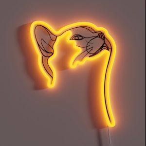 Cat Line Art RGB Neon Sign