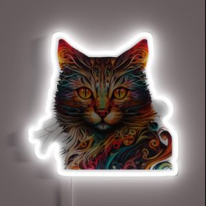 Cat Lovers Design For A Cat Mom Funny And Cool Cat RGB Neon Sign Cat Lovers Design For A Cat Mom Funny And Cool Cat RGB Neon Sign