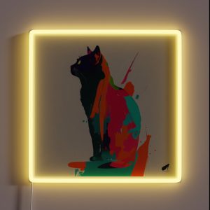 Cat Minimalism A Journey Through Art RGB Neon Sign Cat Minimalism A Journey Through Art RGB Neon Sign