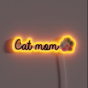 Cat Mom RGB Neon Sign