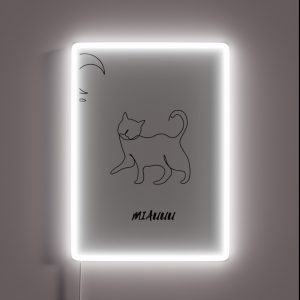 Cat Moon RGB Neon Sign