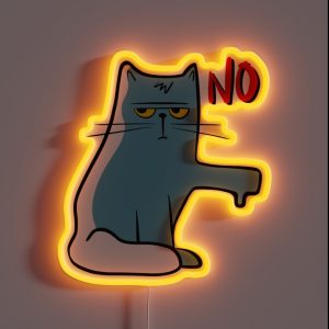 Cat Of Disapproval RGB Neon Sign