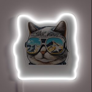 Cat Ski Goggles RGB Neon Sign Cat Ski Goggles RGB Neon Sign