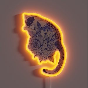 Cat With Snake Tattoo RGB Neon Sign Cat With Snake Tattoo RGB Neon Sign