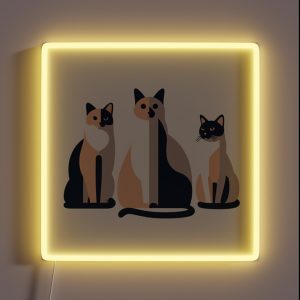 Cats Abstract Minimal Art RGB Neon Sign Cats Abstract Minimal Art RGB Neon Sign