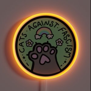 Cats Against Fascism RGB Neon Sign