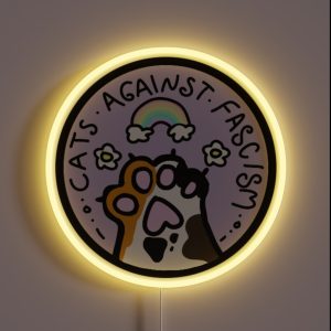 Cats Against Fascism RGB Neon Sign