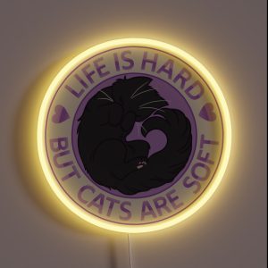 Cats Are Soft Purple RGB Neon Sign Cats Are Soft Purple RGB Neon Sign