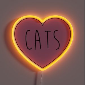 Cats Heart RGB Neon Sign Cats Heart RGB Neon Sign