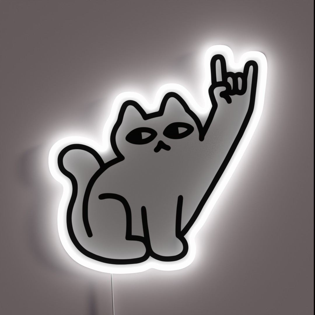 Cats Like Metal RGB Neon Sign Cats Like Metal RGB Neon Sign