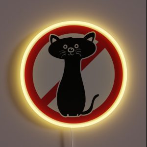 Cats Prohibition Signs RGB Neon Sign