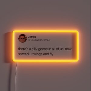 Caucasian James Tweet RGB Neon Sign