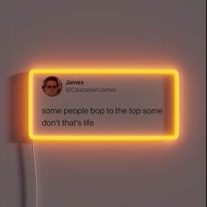 Caucasian James Tweet RGB Neon Sign