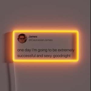 Caucasian James Tweet RGB Neon Sign