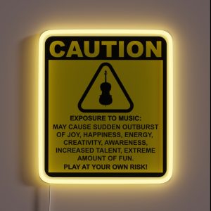 Caution Cello Cellist Gift Idea Cello Player RGB Neon Sign Caution Cello Cellist Gift Idea Cello Player RGB Neon Sign