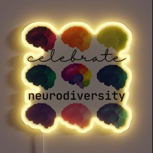 Celebrate Neurodiversity RGB Neon Sign Celebrate Neurodiversity RGB Neon Sign