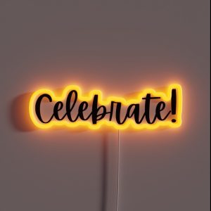 Celebrate RGB Neon Sign Celebrate RGB Neon Sign