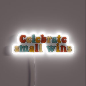 Celebrate Small Wins RGB Neon Sign Celebrate Small Wins RGB Neon Sign