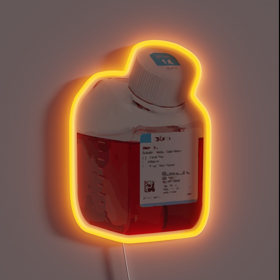 Cell Culture Media 500ml Bottle RGB Neon Sign Cell Culture Media 500ml Bottle RGB Neon Sign