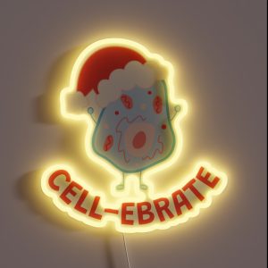 Cell Ebrate Christmas Cell Biology Pun For The Holidays RGB Neon Sign Cell Ebrate Christmas Cell Biology Pun For The Holidays RGB Neon Sign