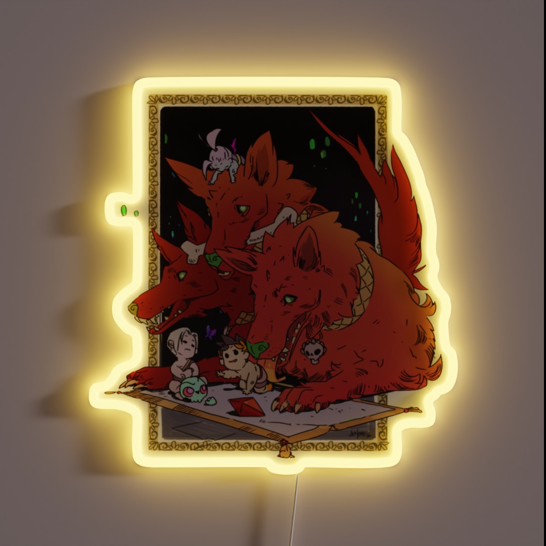 Cerberus Hades Game RGB Neon Sign Cerberus Hades Game RGB Neon Sign