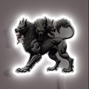 Cerberus The 3 Headed Dog From Hell RGB Neon Sign Cerberus The 3 Headed Dog From Hell RGB Neon Sign