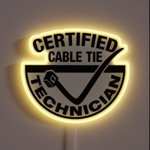 Certified Cable Tie Technician RGB Neon Sign