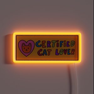 Certified Cat Lover RGB Neon Sign Certified Cat Lover RGB Neon Sign