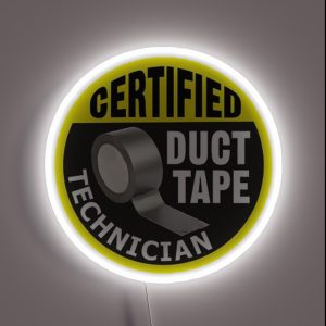 Certified Duct Tape Technician RGB Neon Sign Certified Duct Tape Technician RGB Neon Sign
