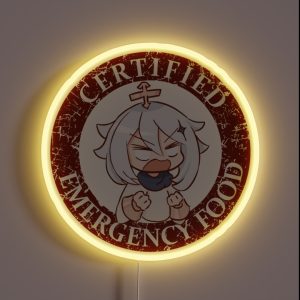 Certified Emergency Food Paimon Genshin Impact RGB Neon Sign