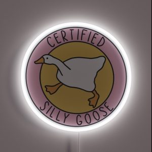 Certified Silly Goose Pink RGB Neon Sign Certified Silly Goose Pink RGB Neon Sign