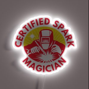 Certified Spark Magician Welder Design RGB Neon Sign