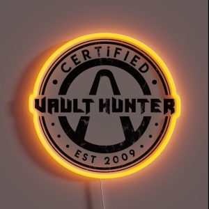 Certified Vault Hunter Borderlands RGB Neon Sign