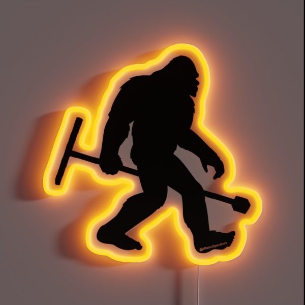 Certified Water Operator Sasquatch BLK RGB Neon Sign