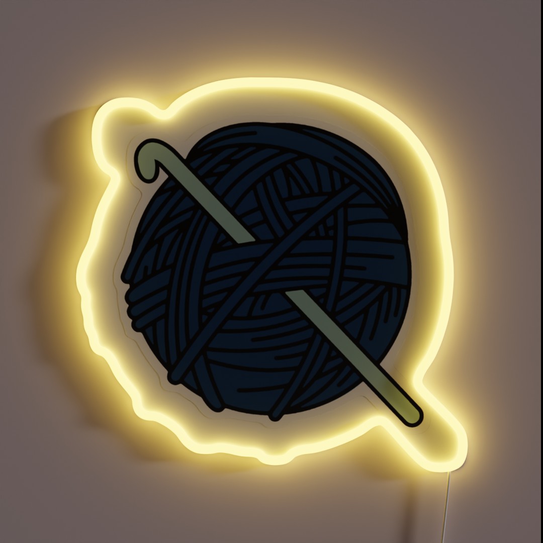 Cerulean Yarn Ball RGB Neon Sign Cerulean Yarn Ball RGB Neon Sign